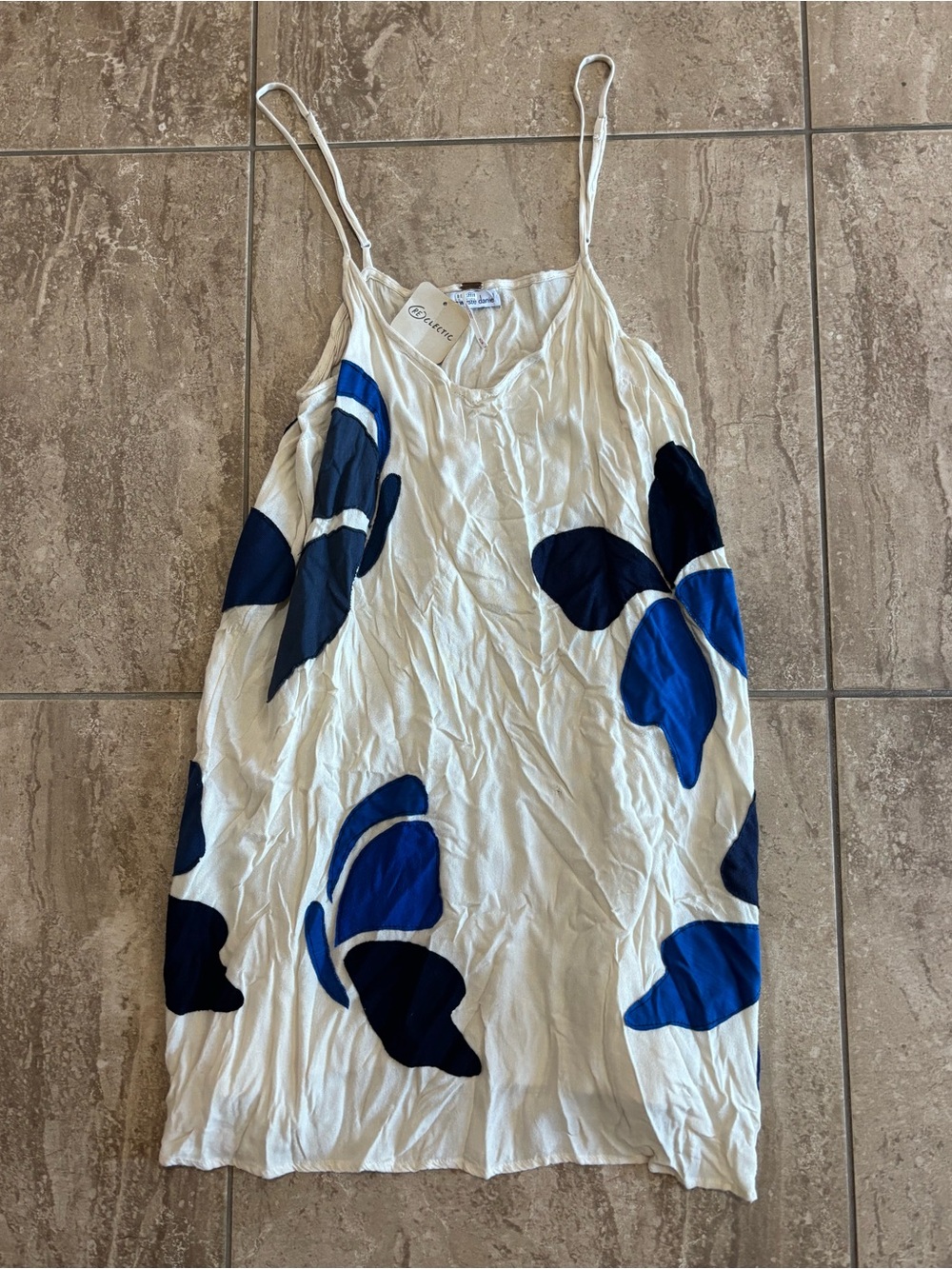 Free People butterfly print linen recycled dress